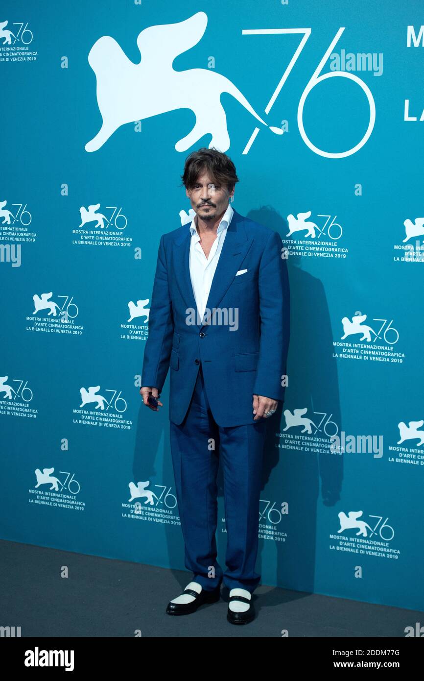 Johnny Depp assistant à l'attente du Photocall Barbarians dans le cadre du 76e Festival international du film de Venise (Mostra) le 06 septembre 2019. Photo d'Aurore Marechal/ABACAPRESS.COM Banque D'Images