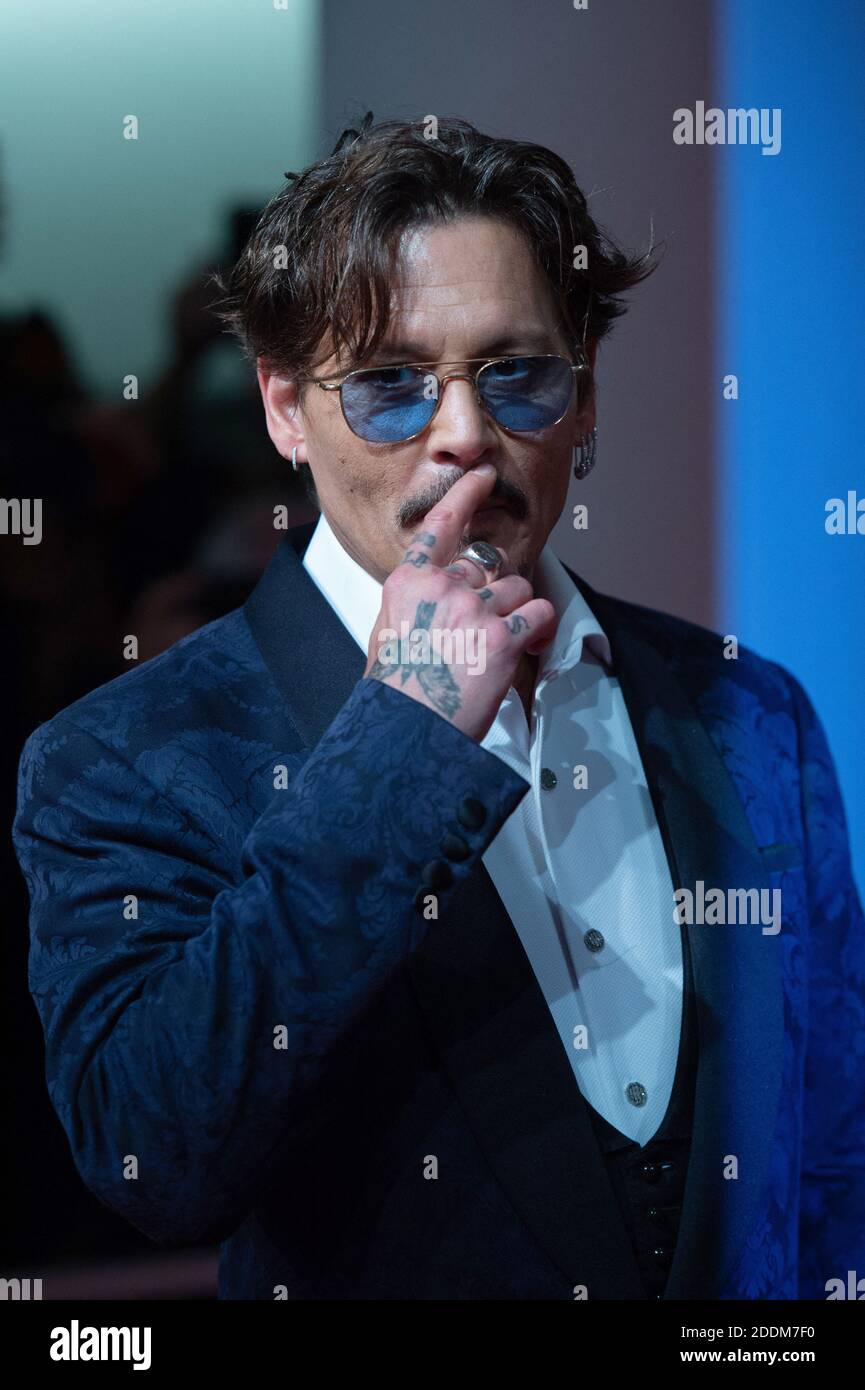 Johnny Depp assistant à l'attente de la première de Barbarians dans le cadre du 76e Festival International du film de Venise (Mostra) le 06 septembre 2019. Photo d'Aurore Marechal/ABACAPRESS.COM Banque D'Images