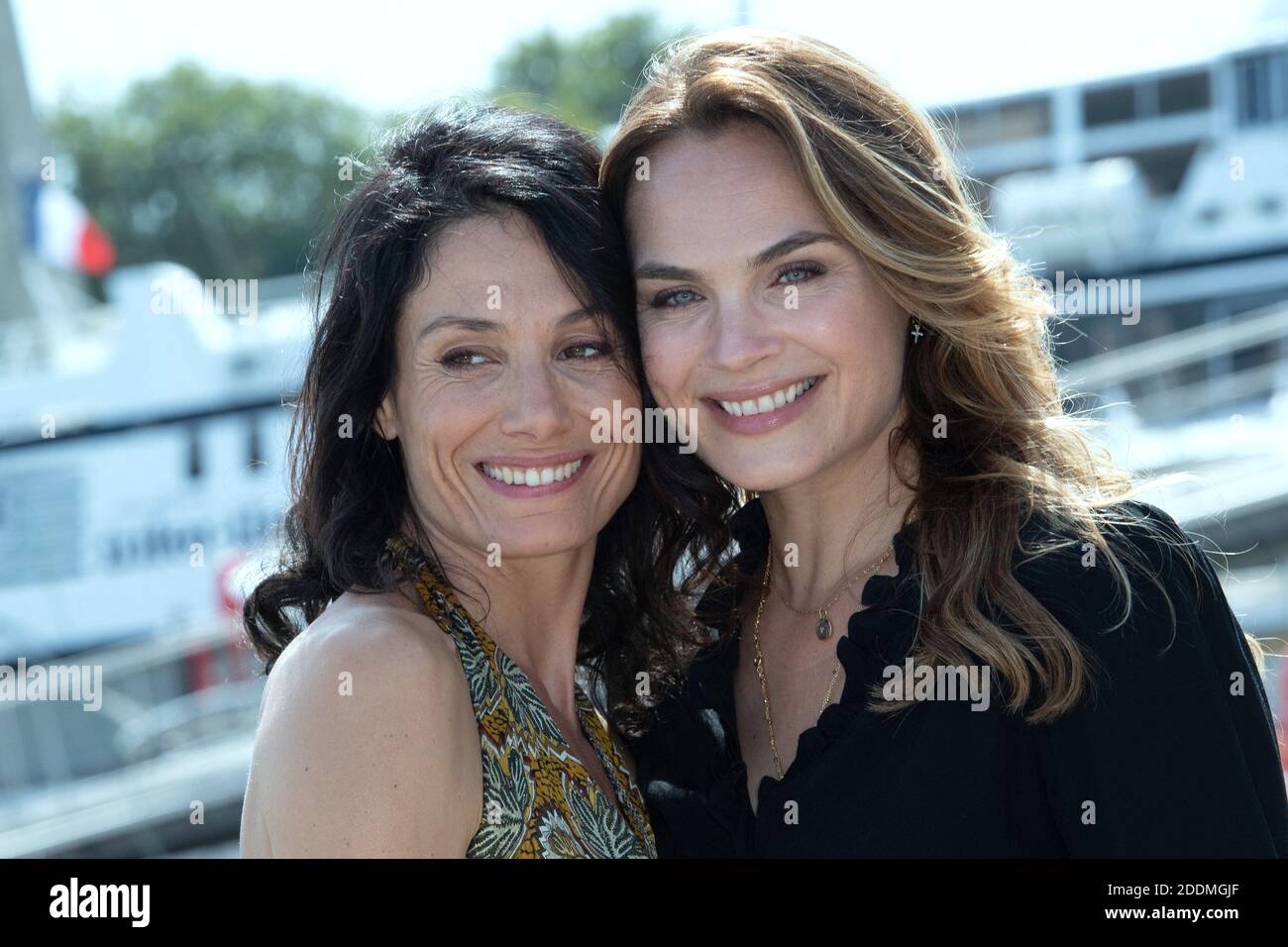 Maelle Mietton et Melanie Maudran assistent à un photocall dans le cadre du 21e Festival de la fiction télévisée à la Rochelle, France, le 14 septembre 2019. Photo d'Aurore Marechal/ABACAPRESS.COM Banque D'Images