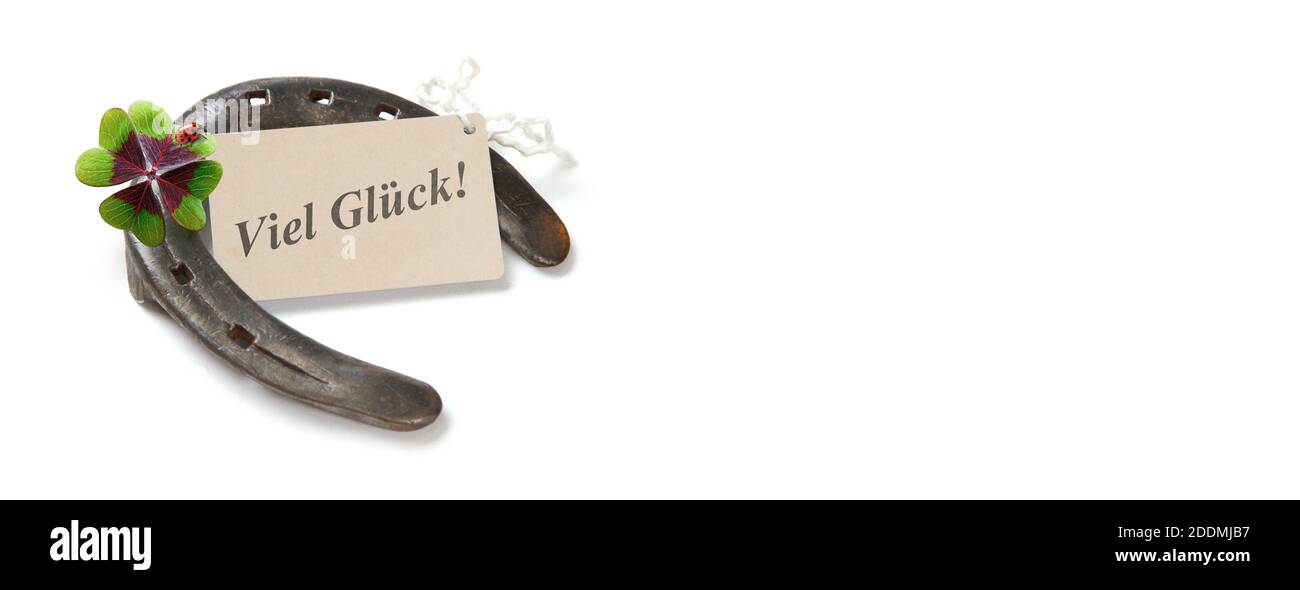 Horseshoe et concept de chance. Carte de Saint Patrick. Banque D'Images