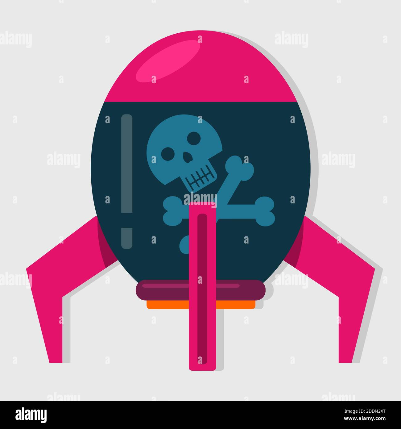 illustration vectorielle de bombe nucléaire de style plat Illustration de Vecteur