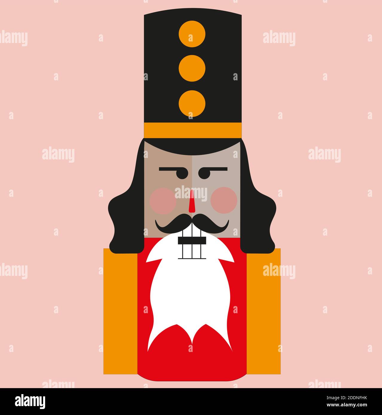 Noël casse-noisette Vector dessin sur fond clair Illustration de Vecteur