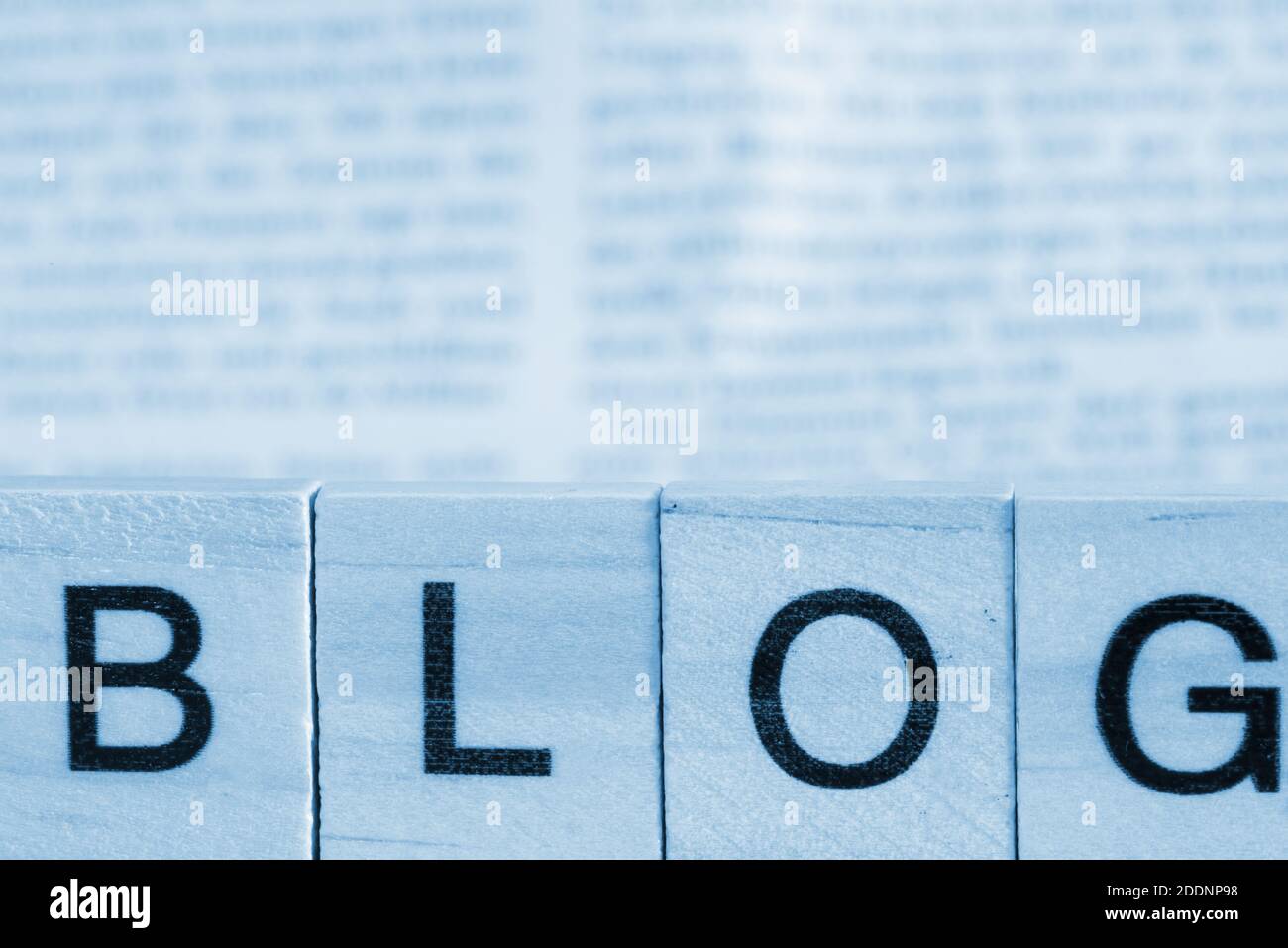 Un blog et un journal Banque D'Images