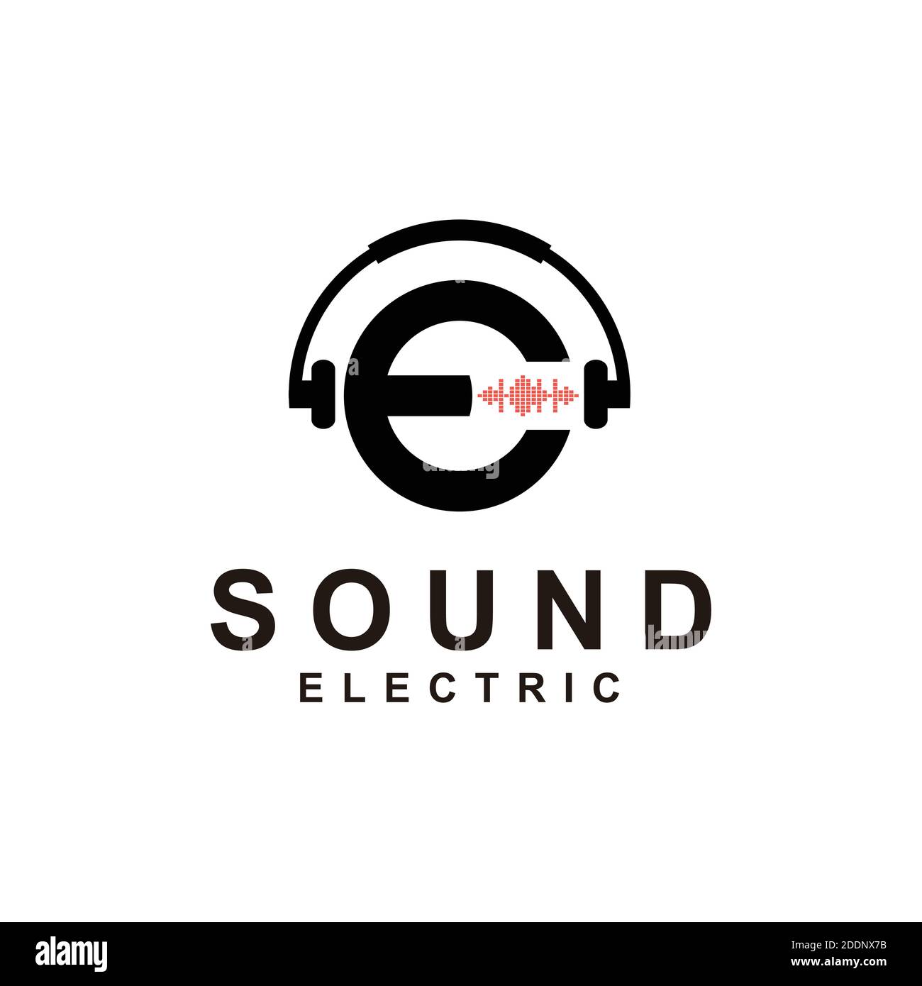 Modèle de conception de logo électrique Sound Wave Illustration de Vecteur