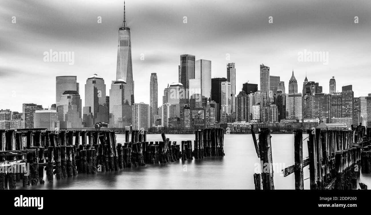Panorama de Manhattan depuis Liberty Park, New York Banque D'Images