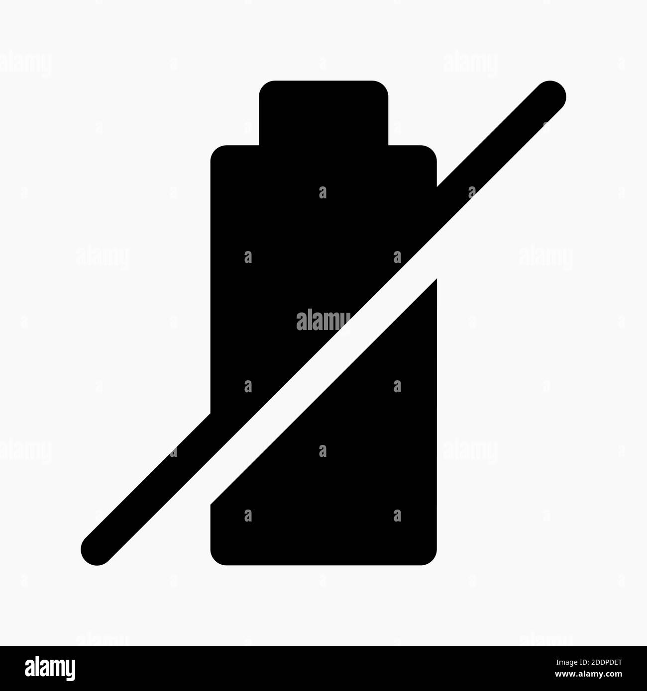symbole de batterie avec une croix pour indiquer que la batterie est vide, que le chargeur ne se charge pas, qu'aucune batterie n'est détectée. convient pour une utilisation dans le o Illustration de Vecteur