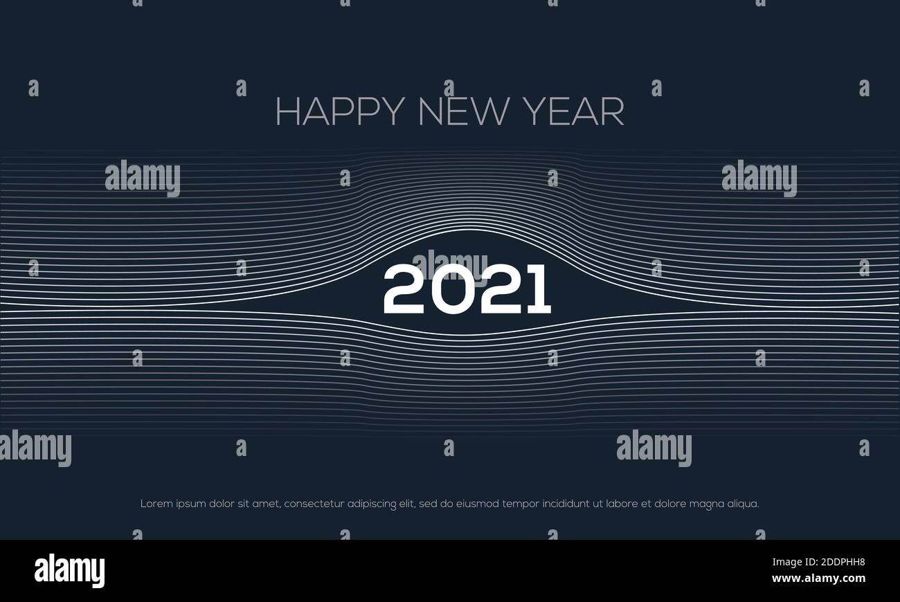 Bonne année 2021 - nouvel an Shining arrière-plan avec noir et blanc. Illustration de Vecteur