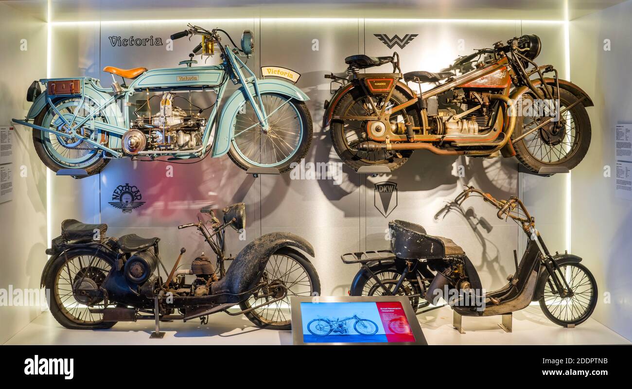 Vieilles motos, PS.SPEICHER Museum, Einbeck, Basse-Saxe, Allemagne Banque D'Images