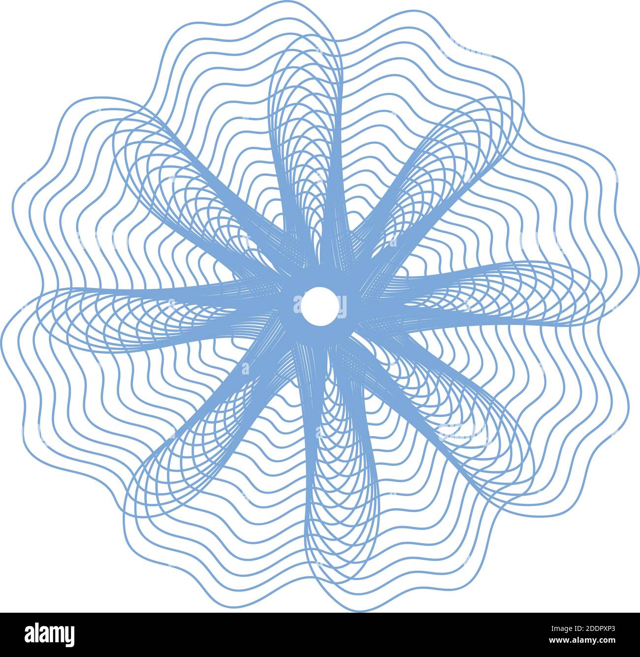 Guilloche modèle Rosette pour certificat, diplôme, bon, argent ou autres papiers de sécurité. Illustration de Vecteur