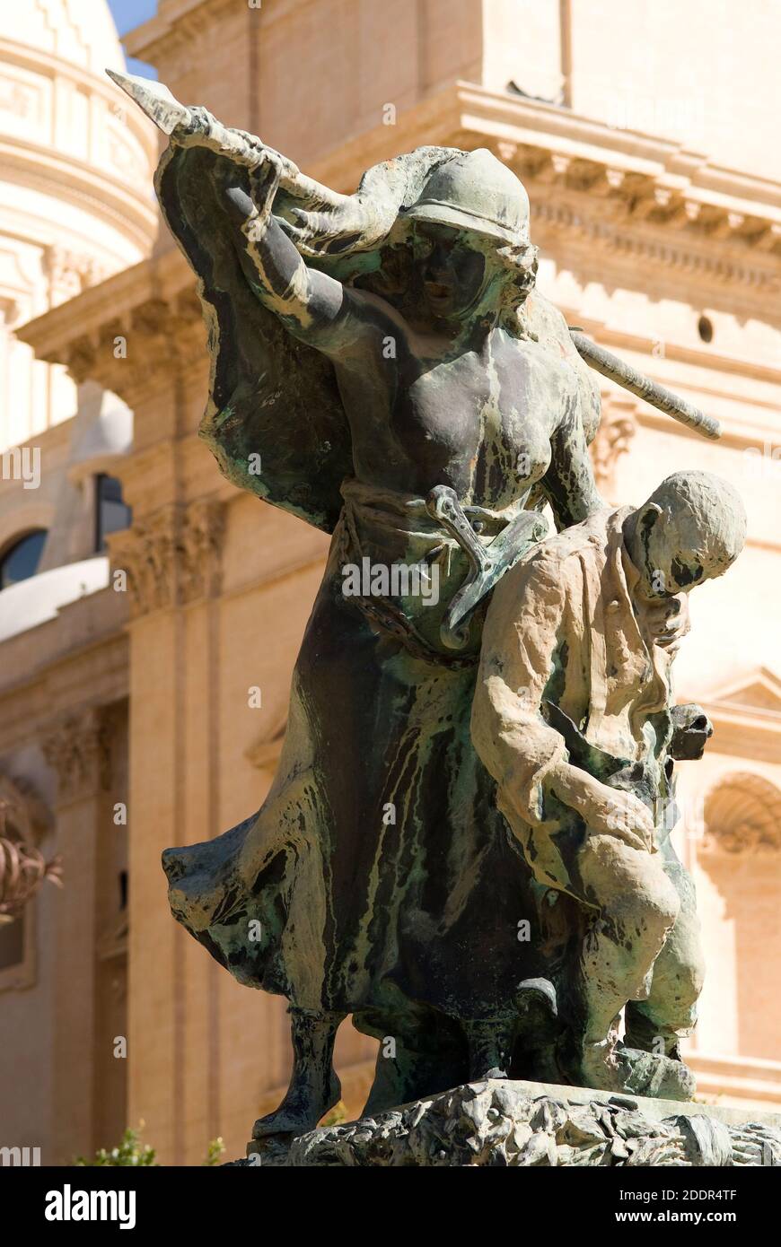 Statue de bronze à Noto, Syracuse Banque D'Images