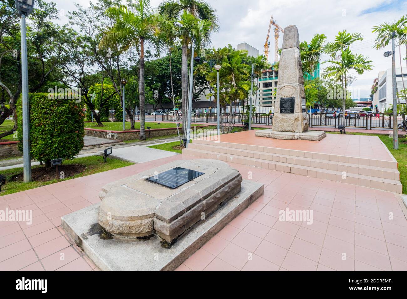 Le mémorial de guerre des forces armées australiennes près de la rue Gaya à Kota Kinabalu, Sabah, Malaisie Banque D'Images