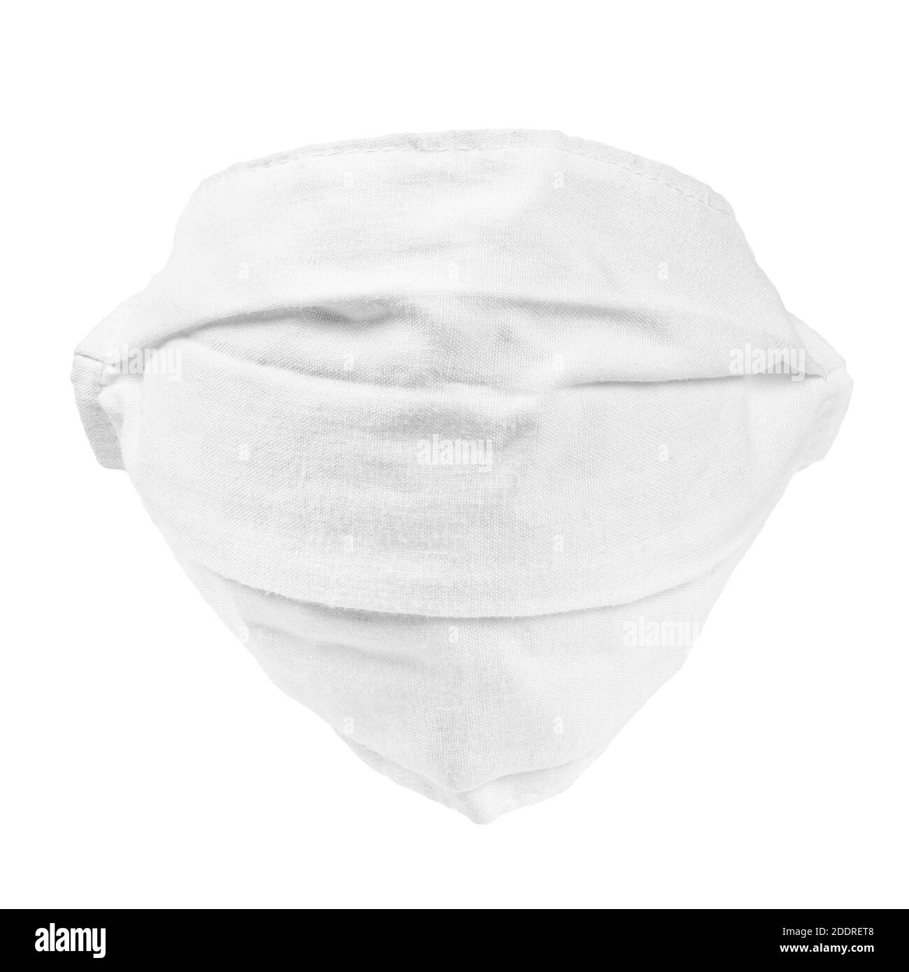 Masque de tissu isolé sur fond blanc avec masque de découpe Banque D'Images