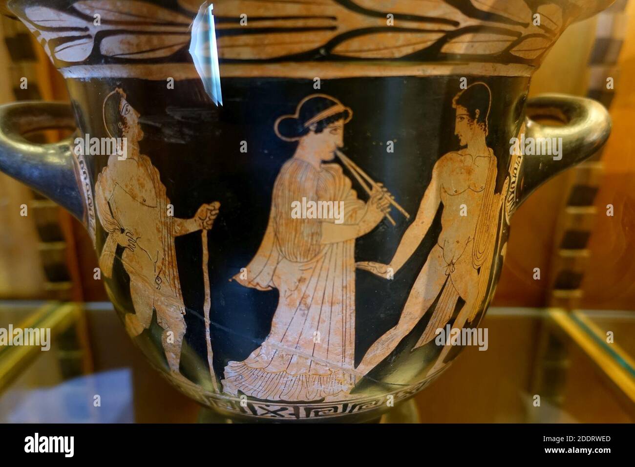 Komos (deux jeunes et flûte), inv. 170, groom, Christie Painter, c. 440 BC, céramique Banque D'Images