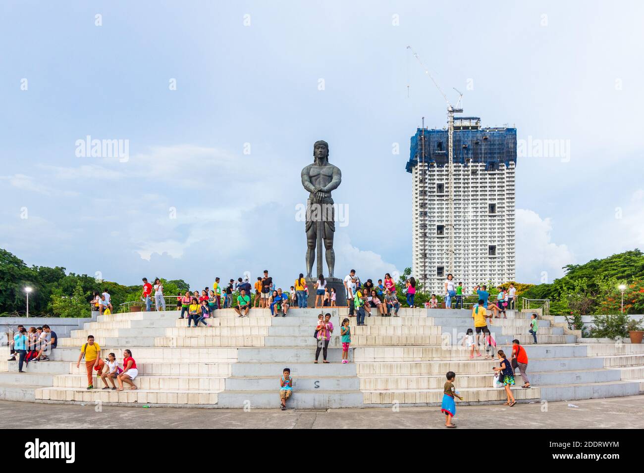 La gigantesque statue de Lapulapu au parc Rizal de Manille, Philippines Banque D'Images