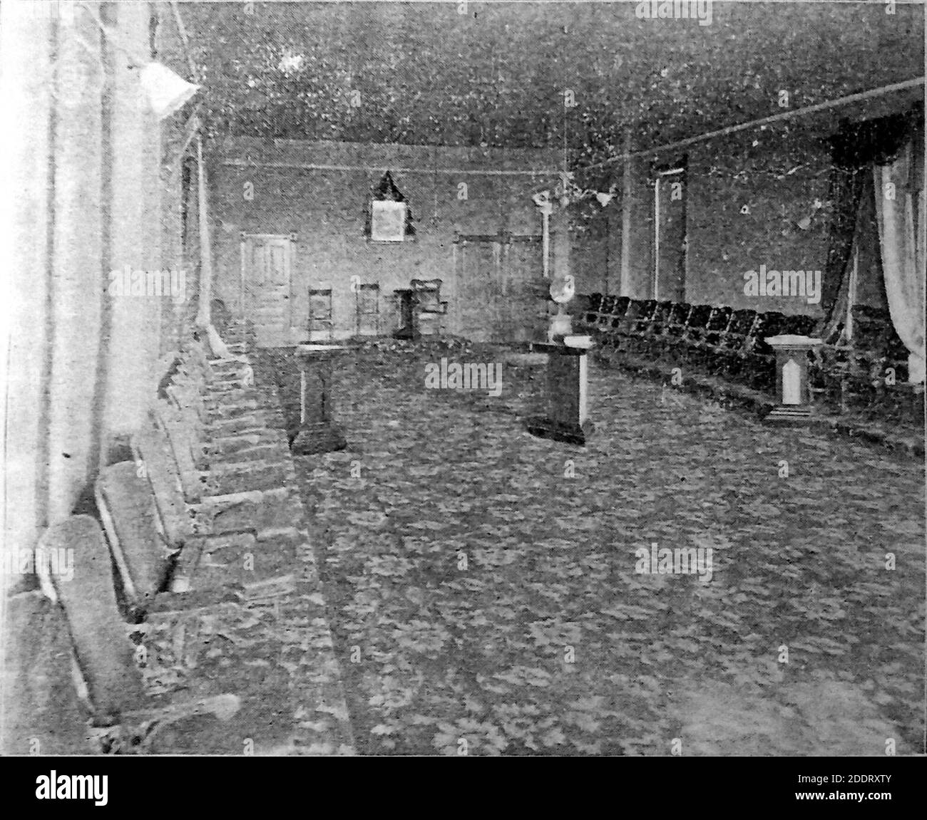 Knights of Pythias Hall Interior Aledo, Illinois. Banque D'Images