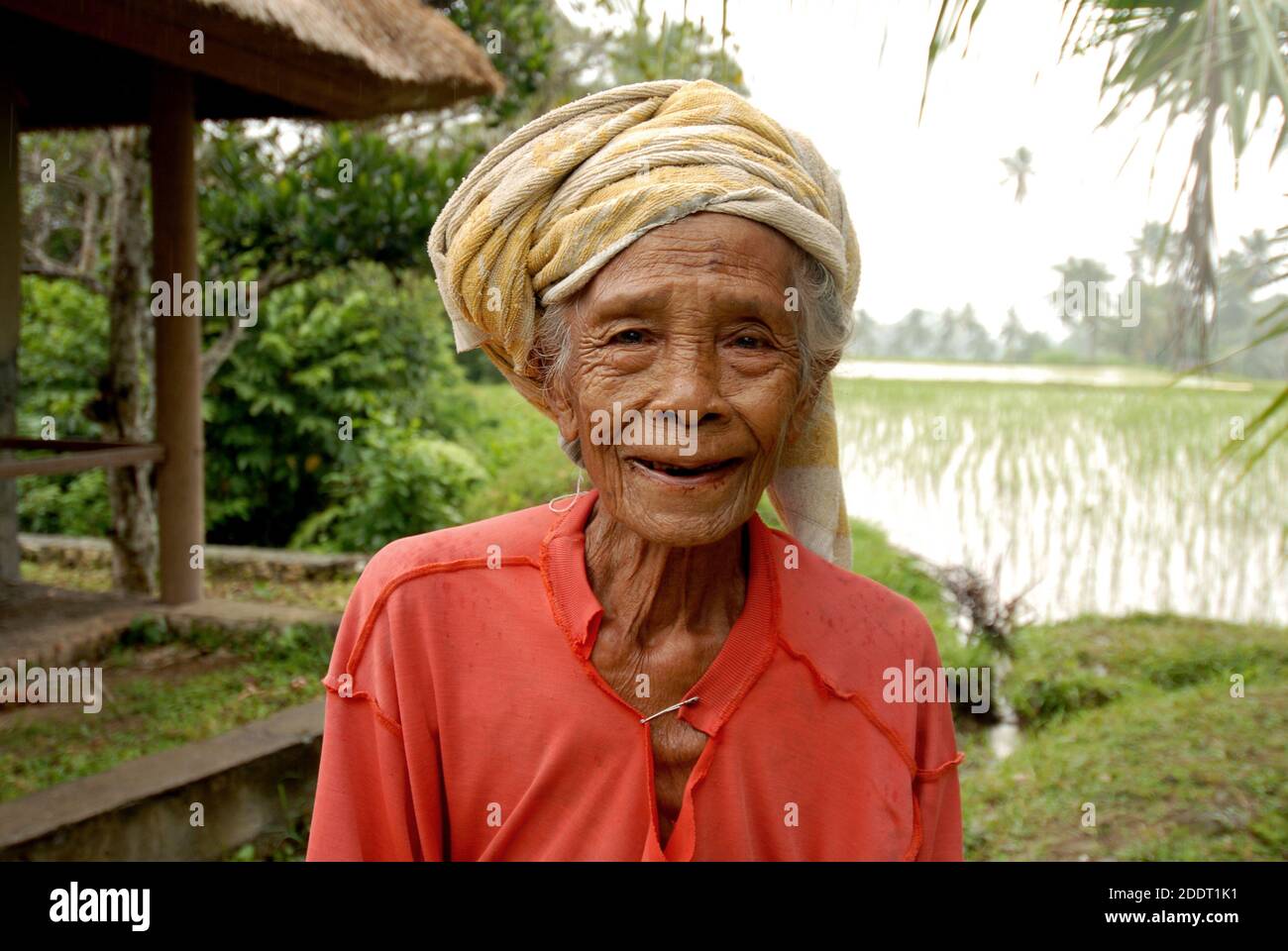 Portrait d'une femme balinaise âgée, à Bali, Indonésie. Banque D'Images