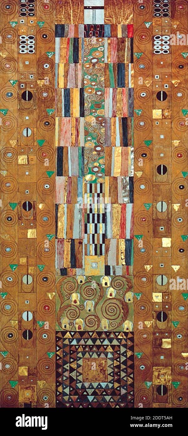 Klimt, Stoclet Frieze, Goldener Ritter. Banque D'Images