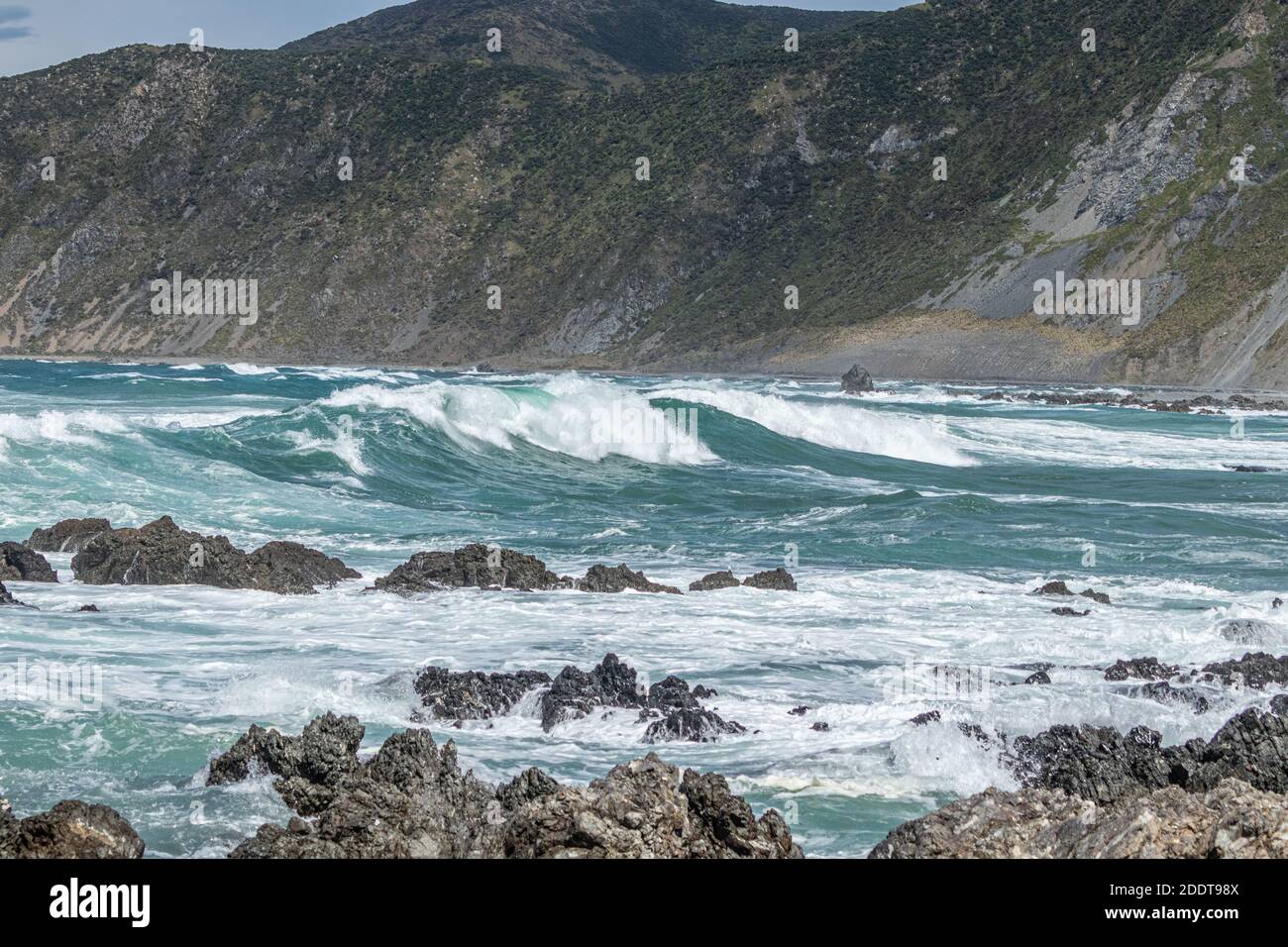 La tempête s'est déchaînée de Wellington Banque D'Images