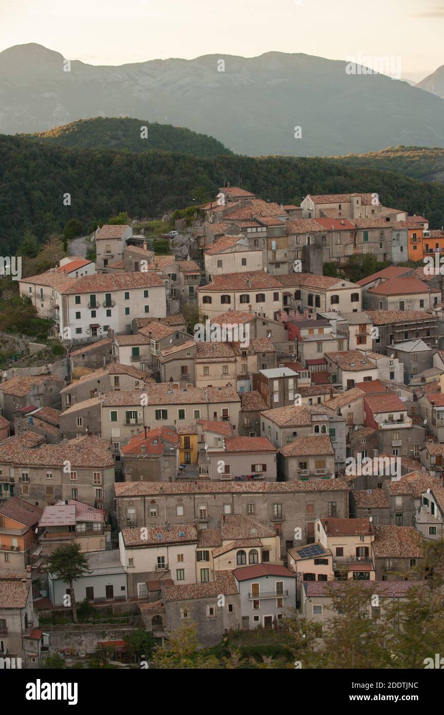 Vue sur Mormanno (province de Cosenza- Calabre) Banque D'Images