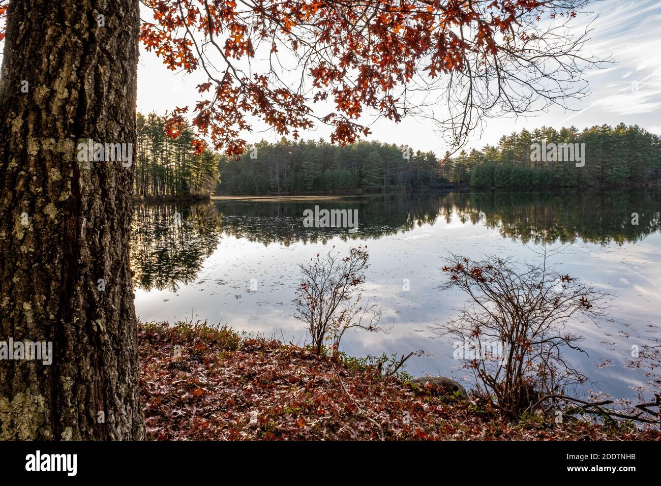 Le réservoir de Quabbin, anciennement quatre villes qui ont été prises par le Commonwealth du Massachusetts pour créer un approvisionnement en eau pour l'est du Massachusetts Banque D'Images