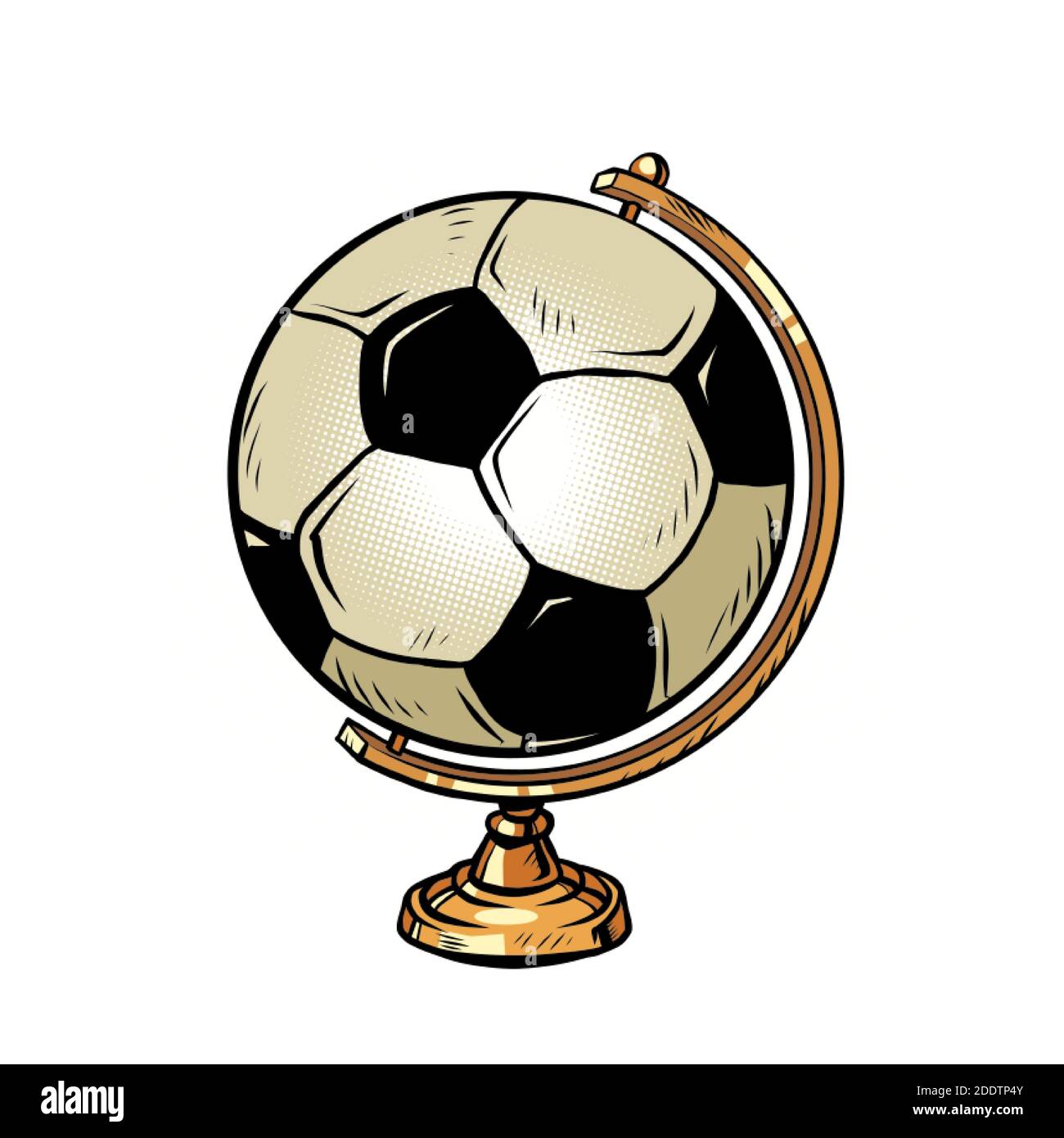 ballon de football international globe, équipement de sport de football Illustration de Vecteur