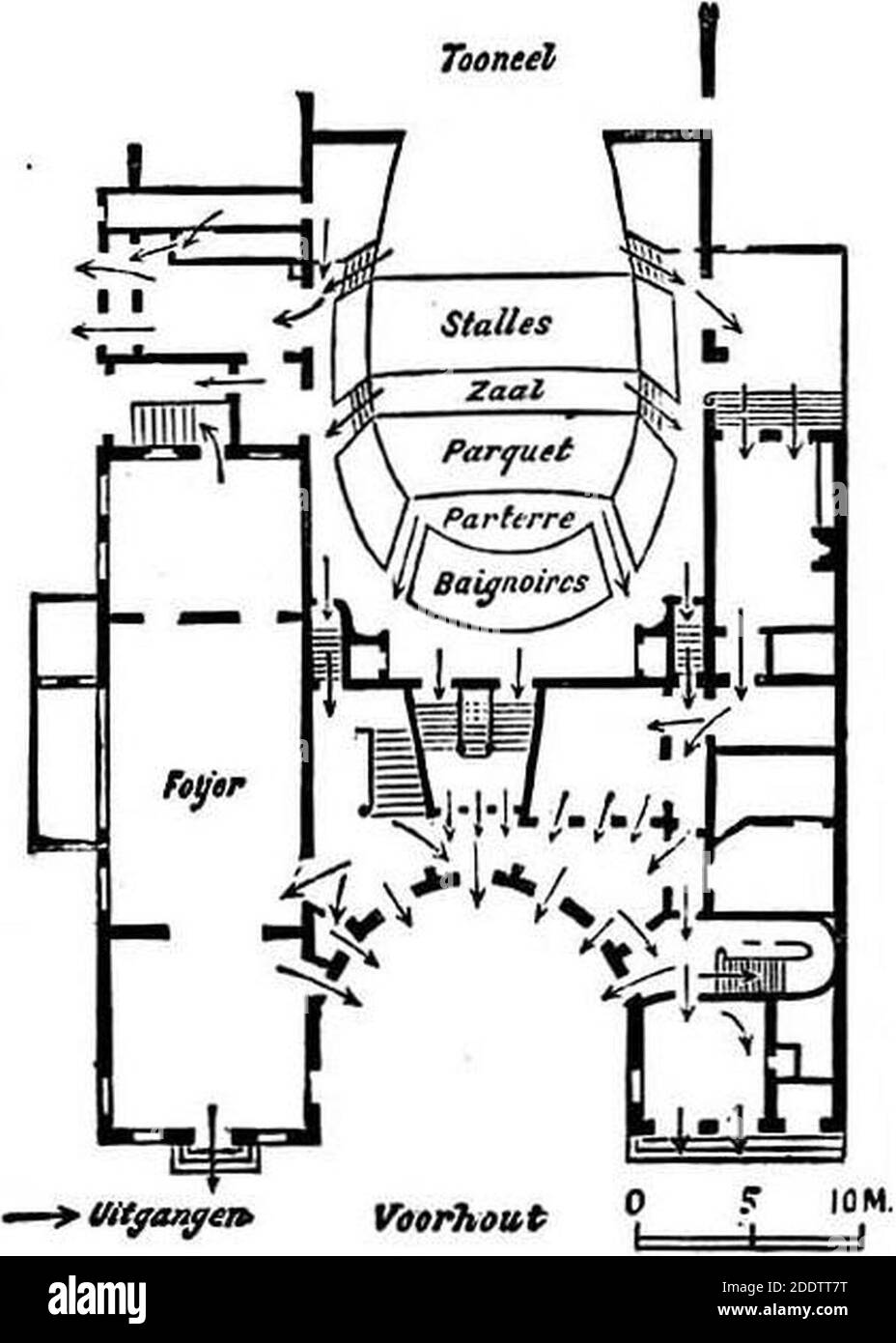 Koninklijke Schouwburg le plan de la Haye. Banque D'Images