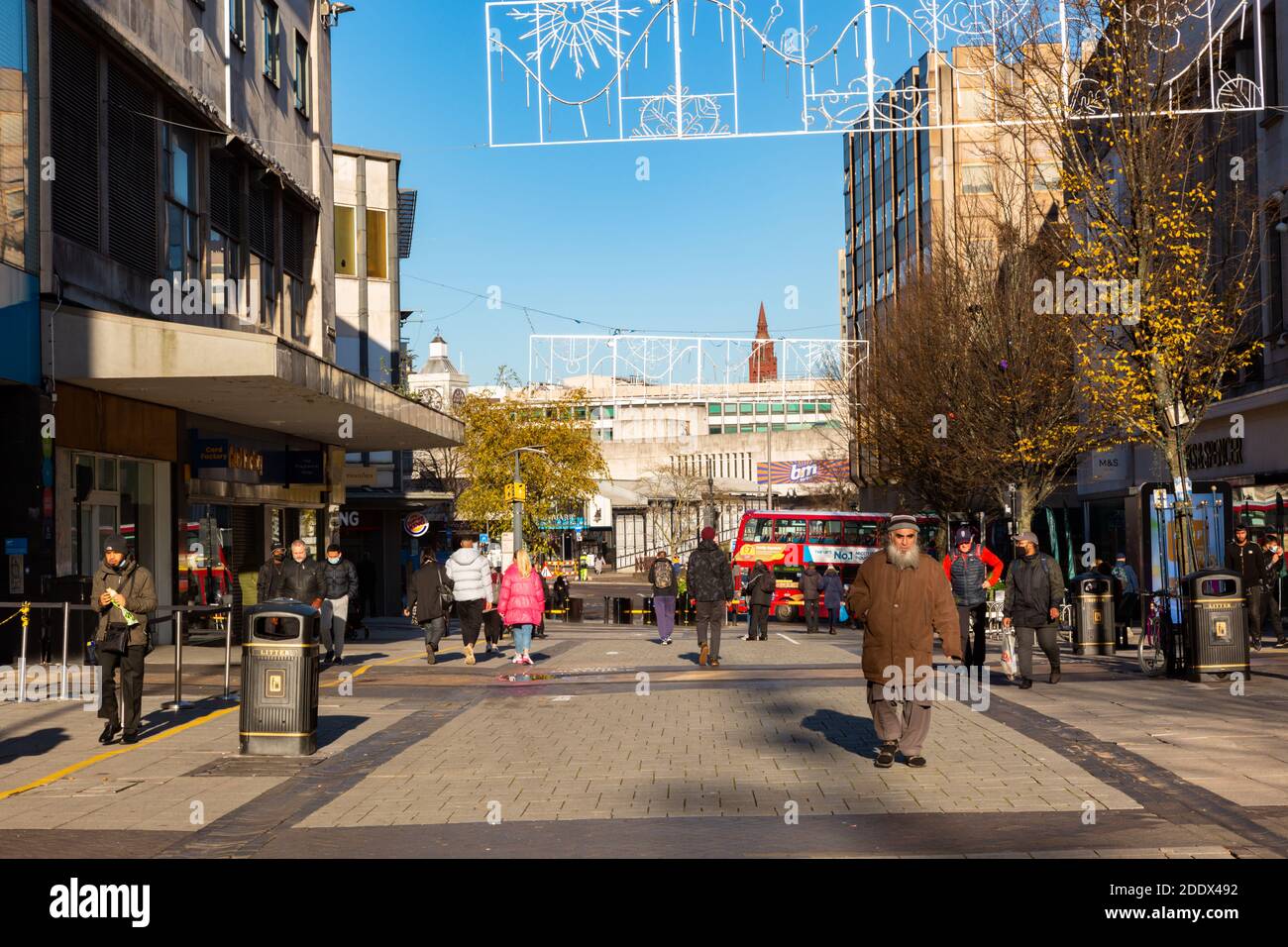 Shopping de Noël à Birmingham, 2020 Banque D'Images