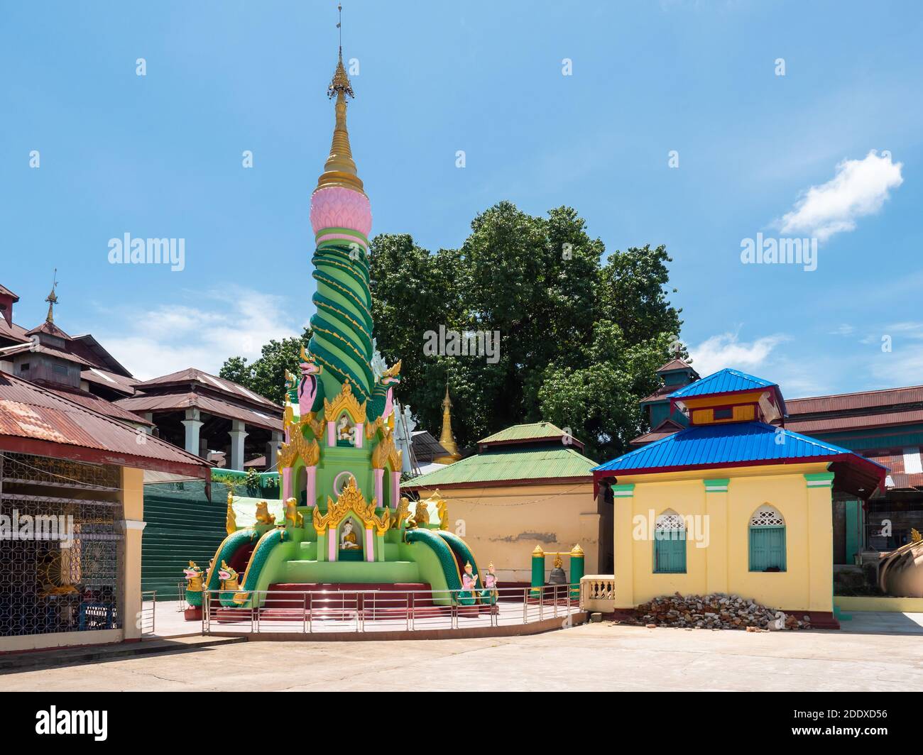 Le monastère de Wott Tike à Myeik, dans la région de Tanintharyi au Myanmar. Banque D'Images