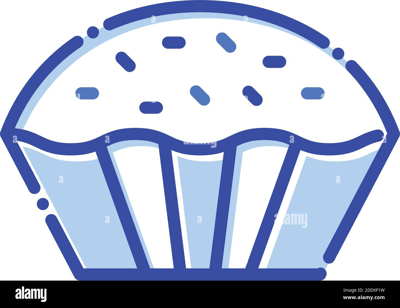 Muffin, gâteau, désert, doux couleur avec icône de vecteur d'arrière-plan qui peut facilement modifier ou modifier Illustration de Vecteur