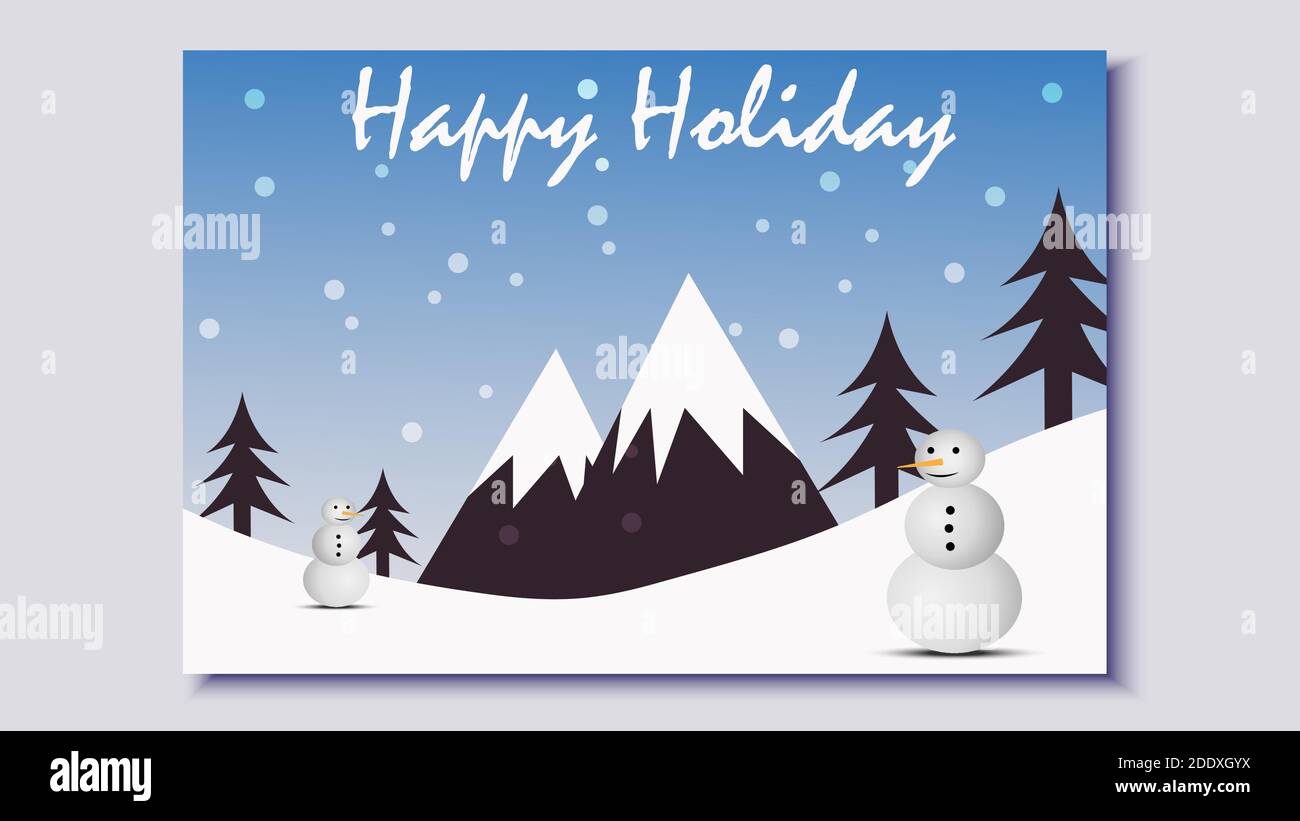 Carte Postale De Joyeuses Fetes Joyeux Noel Bonne Annee Arriere Plan Hivernal Vecteur Eps10 Image Vectorielle Stock Alamy