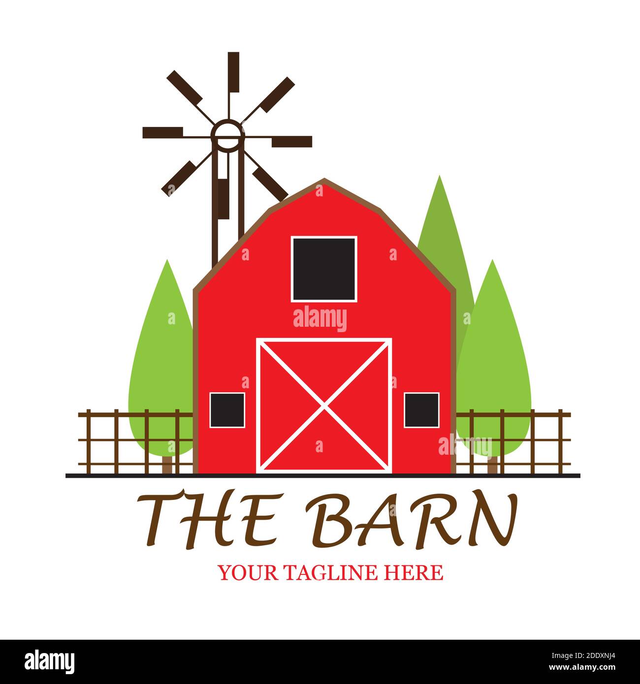 Barn graphique design vecteur. Logo Barn. Illustration de Vecteur