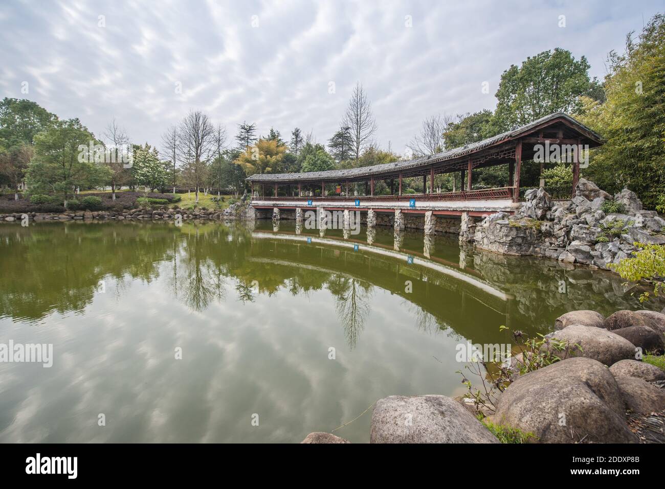 Ville de Huangshan région de huizhou BaoJia jardin paysage Banque D'Images