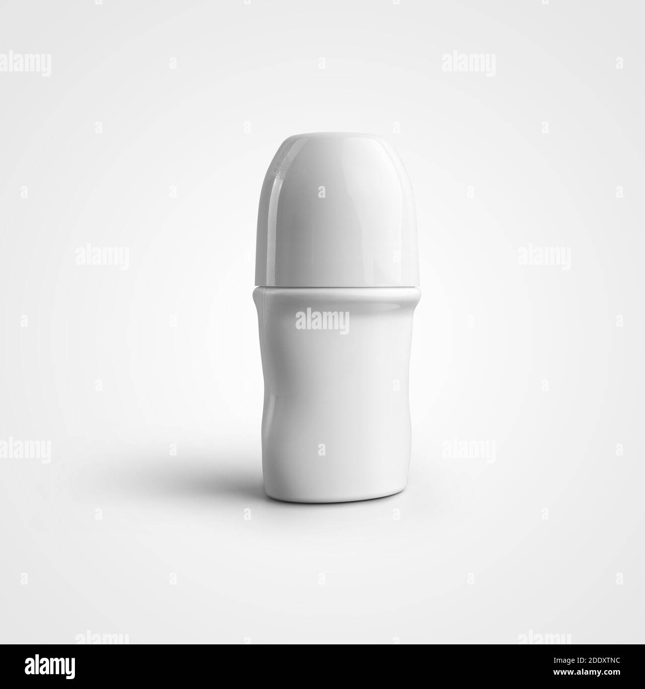Maquette de pot blanc brillant, déodorant antisudorifique Roll-on, pour la présentation de design, la publicité. Modèle de récipient en plastique sans étiquette, pour l'hygiène, clea Banque D'Images