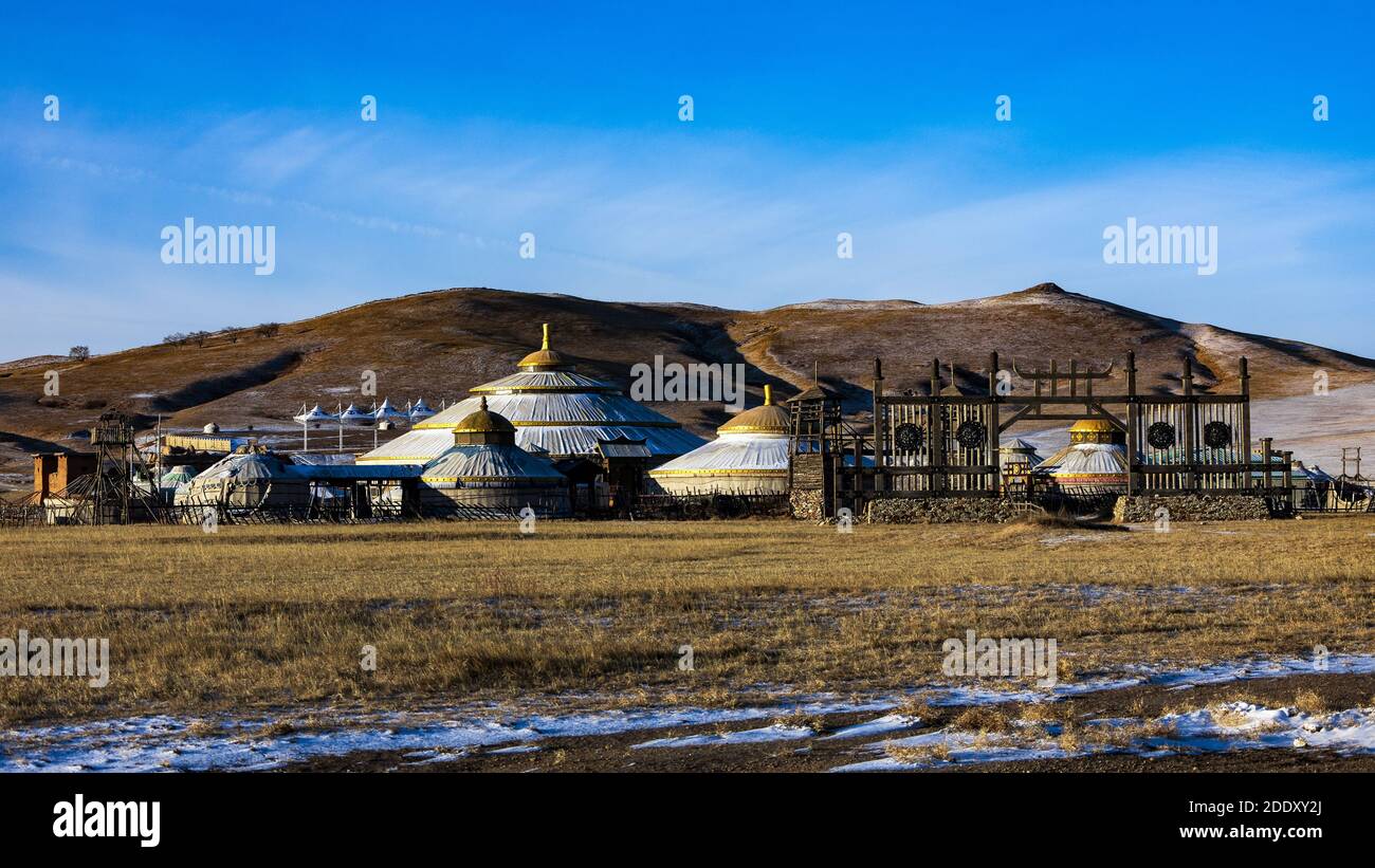 Paysages de la Mongolie intérieure Banque D'Images