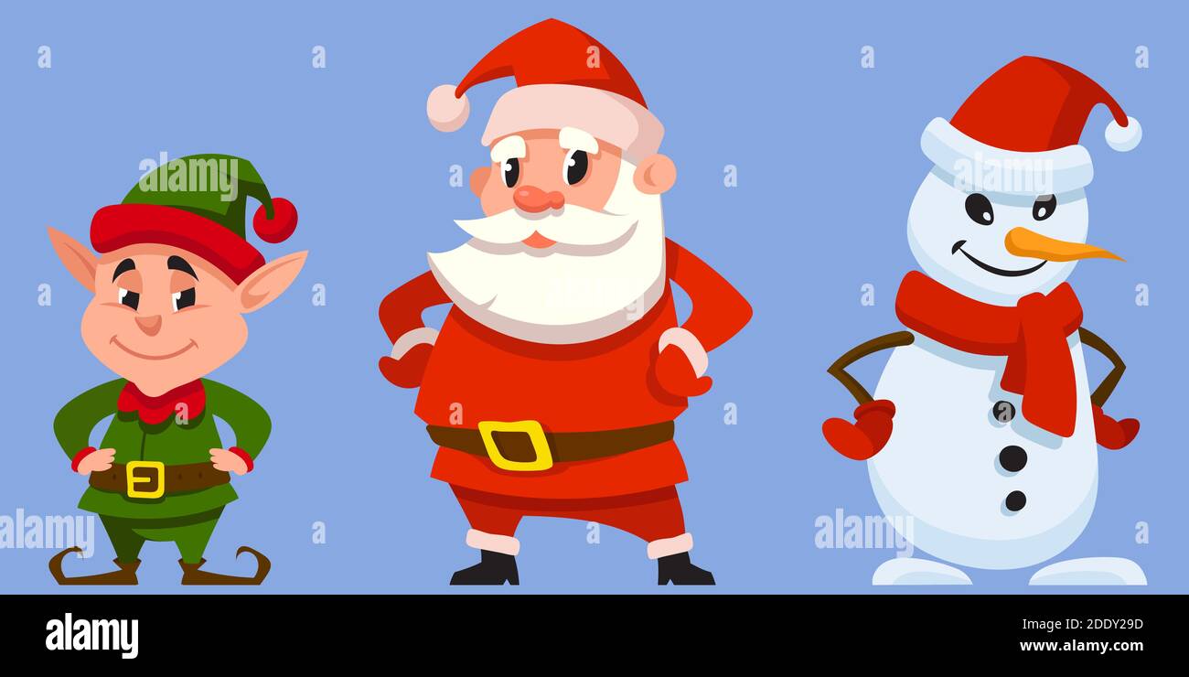 Personnages de noël Banque d'images vectorielles - Alamy