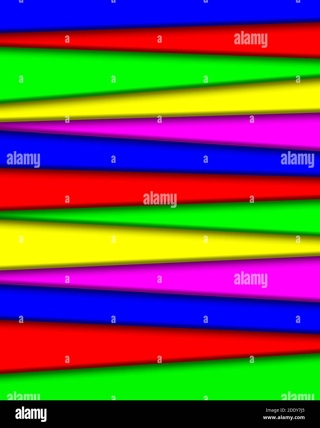 Couleurs 3D vives - bandes de couleur arc-en-ciel Banque D'Images