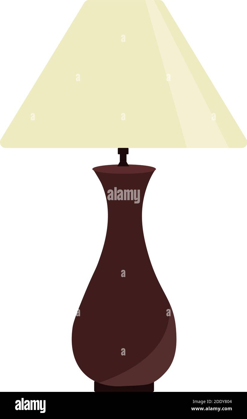 Lampe de table classique. Lampe Vector pour l'éclairage. Lampe pour le design intérieur des appartements. Illustration de Vecteur