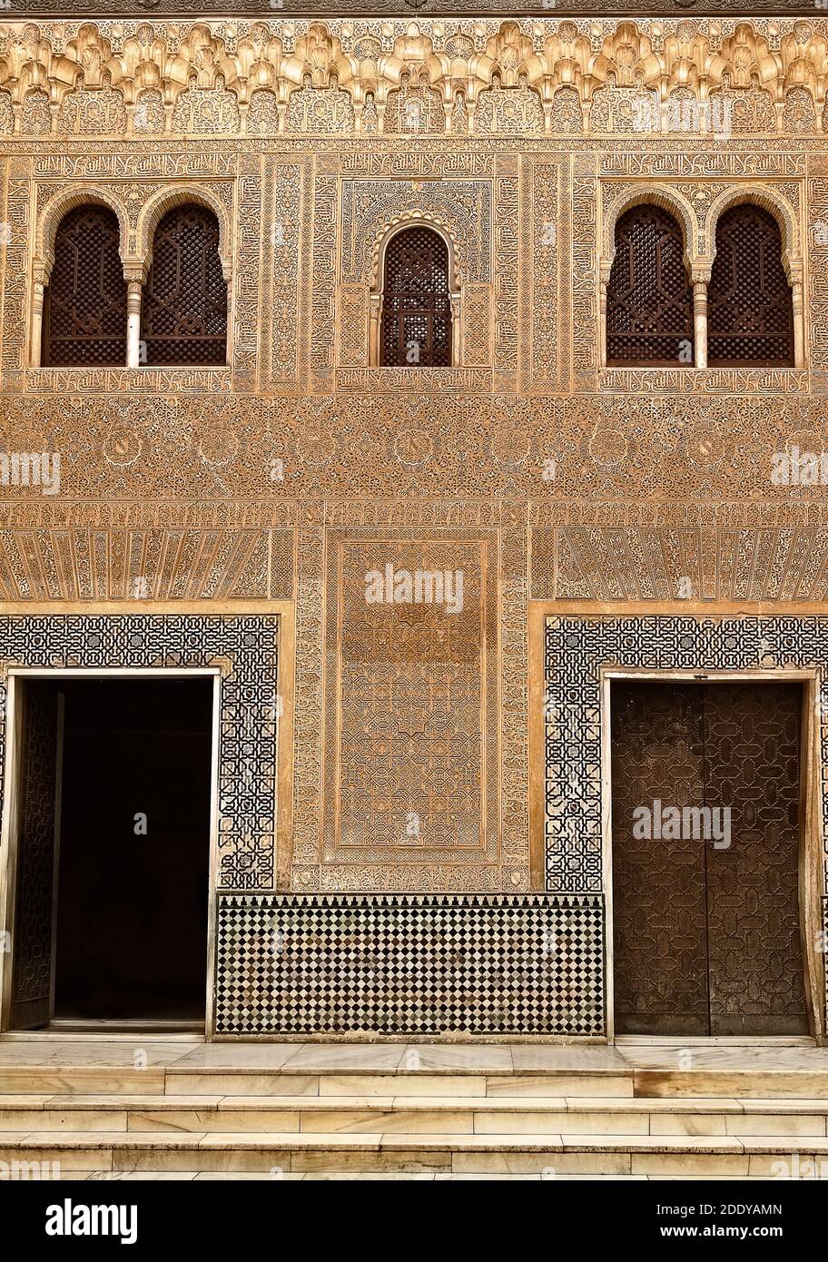 Patio del Cuarto Dorado, alhambra, Espagne. Banque D'Images
