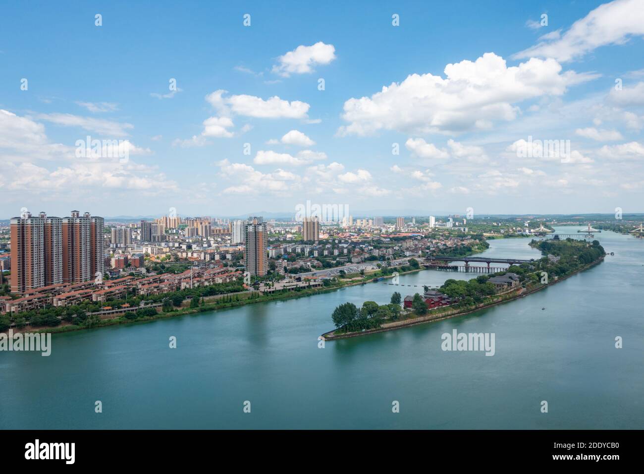 Hengyang est îles panoramique aérien Banque D'Images