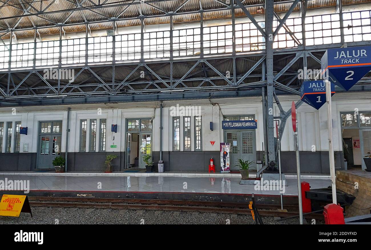 Stasiun Tanjung Priok, gare ferroviaire, bâtiment du patrimoine à Jakarta, Indonésie Banque D'Images