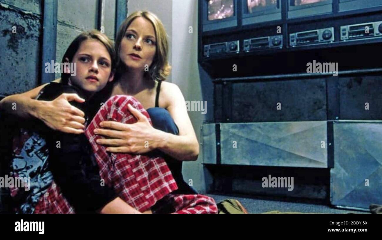 PANIC ROOM 2002 Columbia Pictures film avec Jodie Foster at Droite et Kristen Stewart Banque D'Images