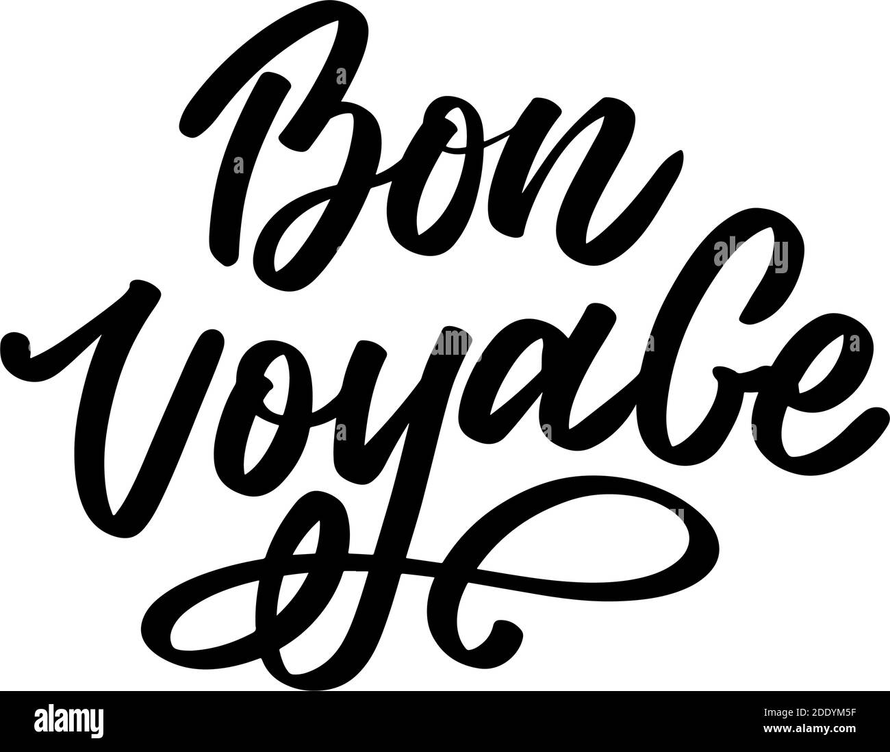 Bon voyage à lettrage manuel Vector Illustration de Vecteur