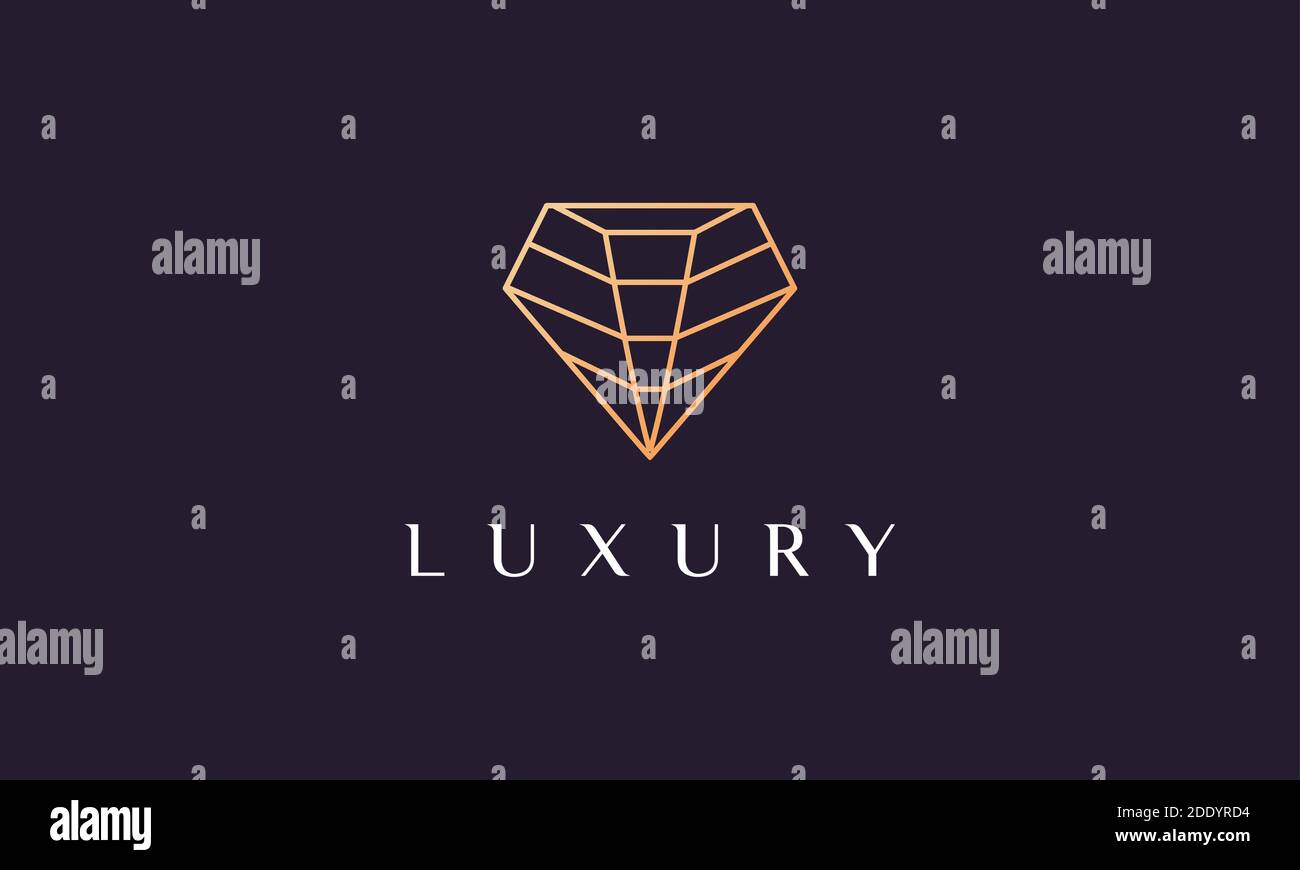 logo en cristal en forme de simple et moderne avec concept de luxe Illustration de Vecteur