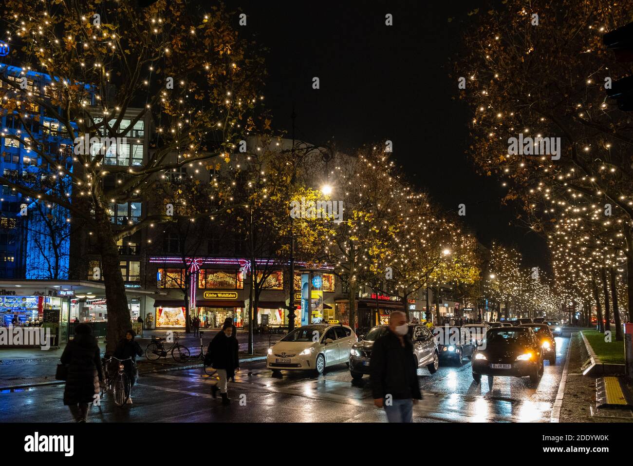 Illuminations de Noël sur le boulevard Kurfürstendamm, Berlin Banque D'Images