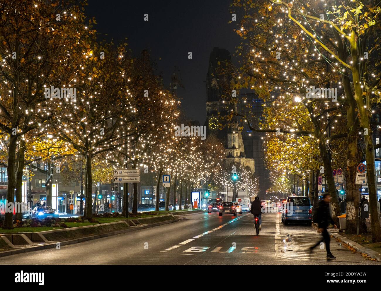Illuminations de Noël sur le boulevard Kurfürstendamm, Berlin Banque D'Images