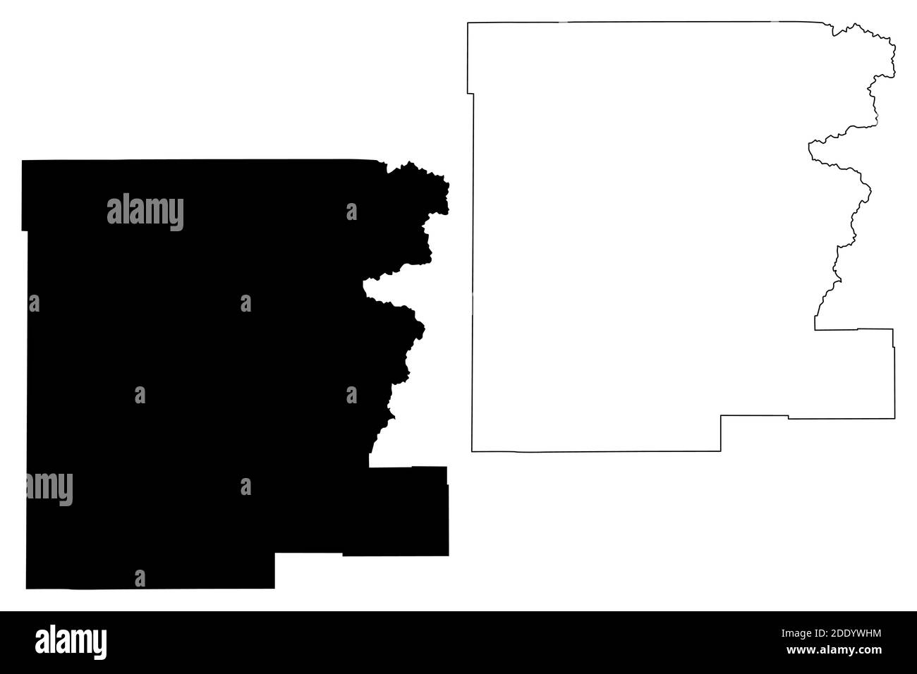 Grant County, Oregon State (comté des États-Unis, États-Unis d'Amérique, États-Unis, États-Unis, États-Unis) carte illustration vectorielle, scribble sketch carte Grant Illustration de Vecteur