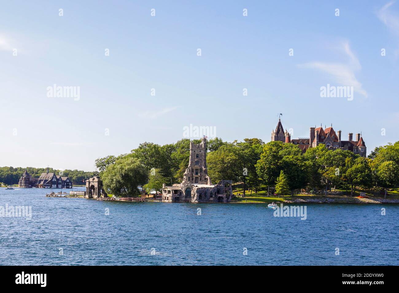 Château de Boldt sur Heart Island, archipel des mille-Îles, fleuve Saint-Laurent, le long de la frontière nord entre les États-Unis et le Canada, États-Unis Banque D'Images