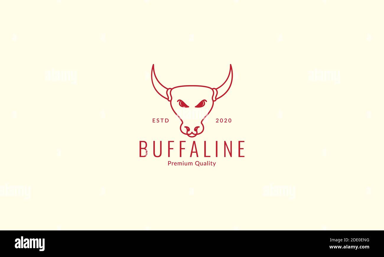 motif icône de vecteur de logo moderne buffalo ou de tête de vache illustration Illustration de Vecteur