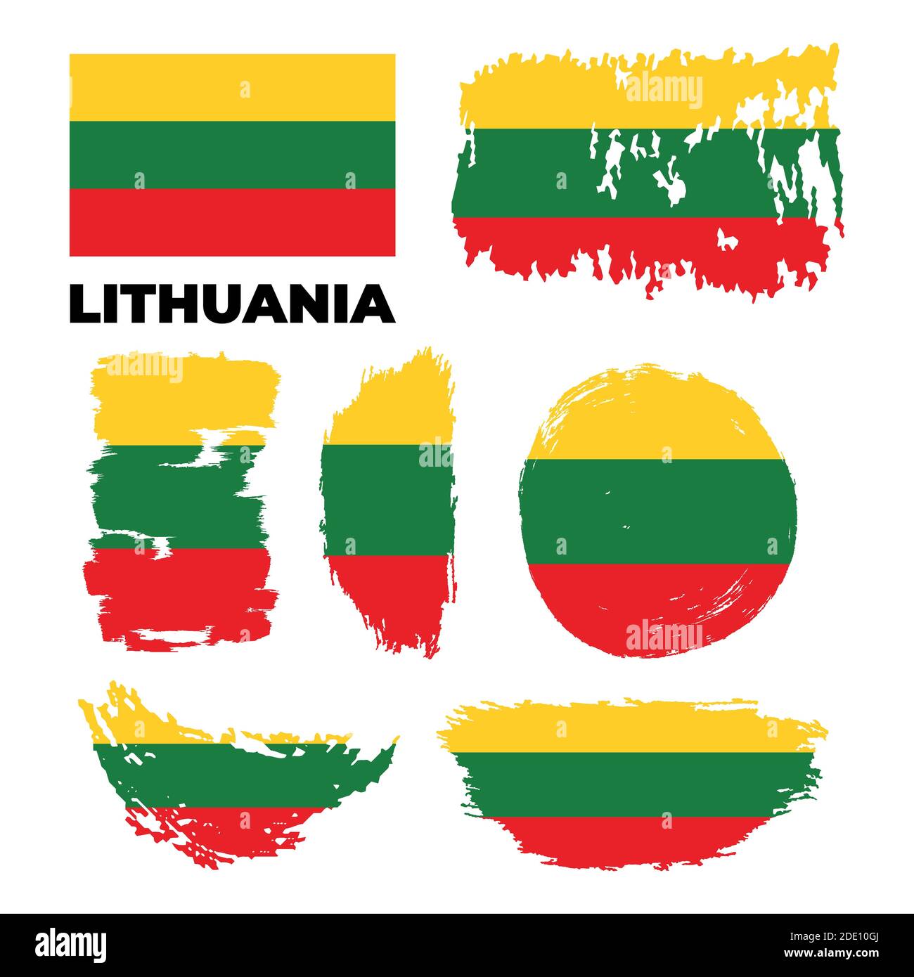 Grunge Lituanie drapeaux ensemble. Illustration du stock vectoriel Illustration de Vecteur