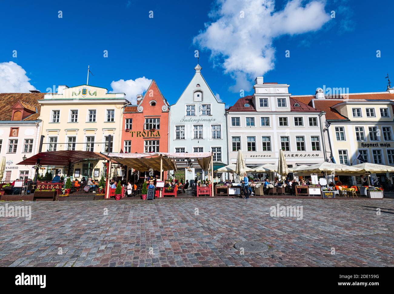Place de la Mairie, Tallinn, Estonie, Europe Banque D'Images